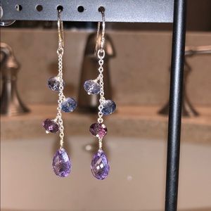 Matching Amethyst Necklace & Earrings Set